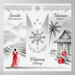 Minimalist Filipino Ink Wash Poster