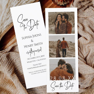 Minimalist Film Strip Photo Booth Save The Date 