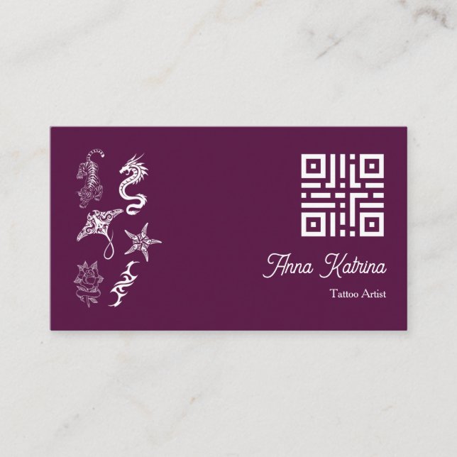 Minimalist Fine Tattoo Artist Elegant Appointment  Business Card (Front)