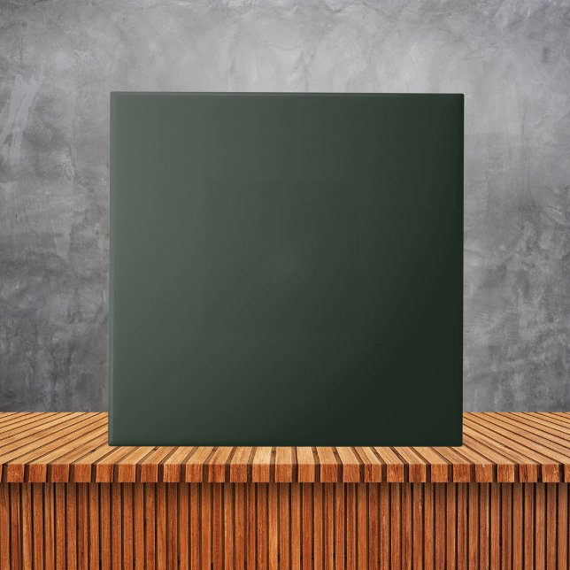 Minimalist Fir Green Plain Solid Simple Colour  Ceramic Tile (Creator Uploaded)