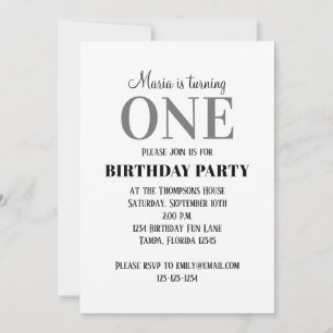 Minimalist First Birthday Gender Neutral Template