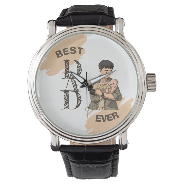 Minimalist First Father’s Day Anime Style Watch (Front)