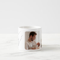 Minimalist First Father's Day Two Photo Mug