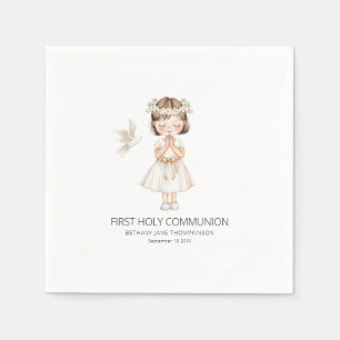 Minimalist First Holy Communion for Girl Napkin