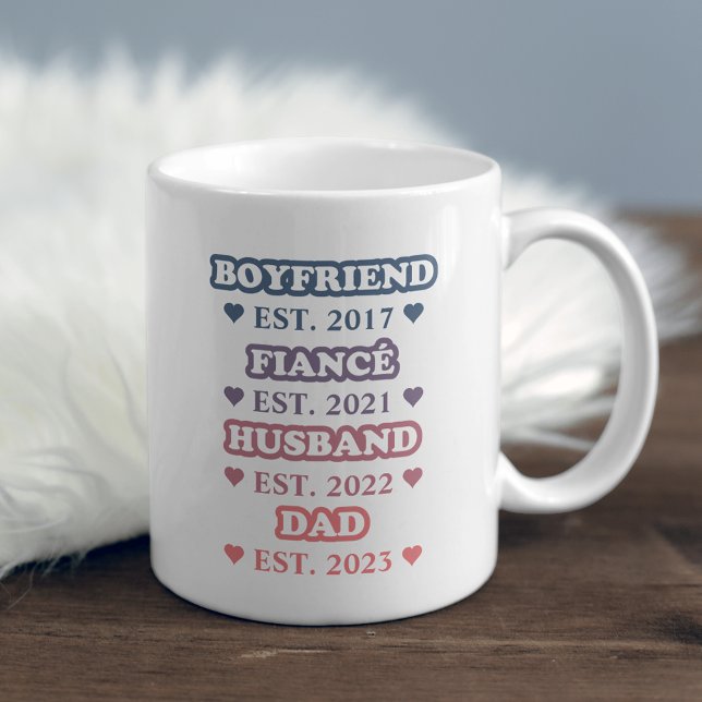 Minimalist First Time Dad Gift From Wife Coffee Mug (Creator Uploaded)