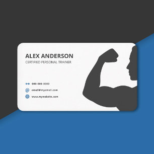 Minimalist Fitness Personal Trainer Business Card