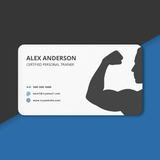 Minimalist Fitness Personal Trainer  Business Card