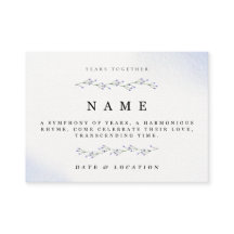 Minimalist Floral Anniversary Invitation Card