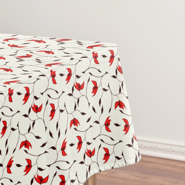 Minimalist Floral Beautiful Botanical Pattern Tablecloth (In Situ)