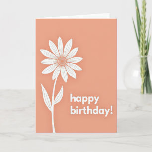 Minimalist Floral Birthday Card