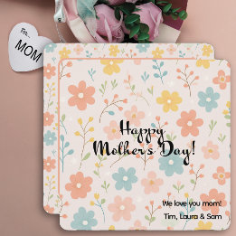 Minimalist Floral Boho Personalised Mother’s Day  Card