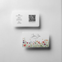Minimalist Floral Business card