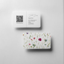 Minimalist Floral Business card
