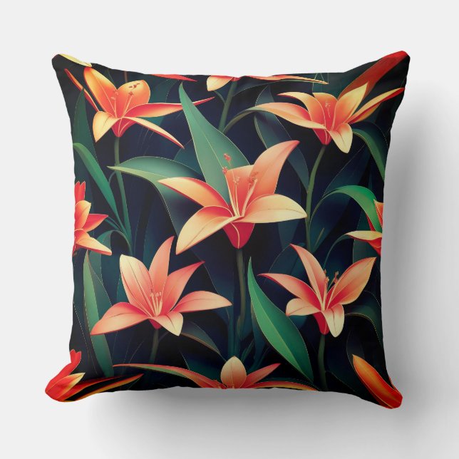 Minimalist Floral Charm Seamless Pattern Cushion (Front)