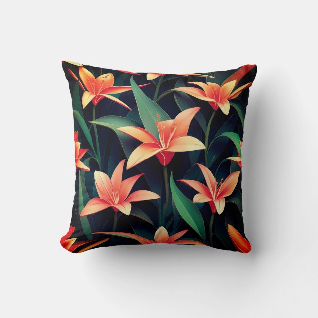 Minimalist Floral Charm Seamless Pattern Cushion (Front)