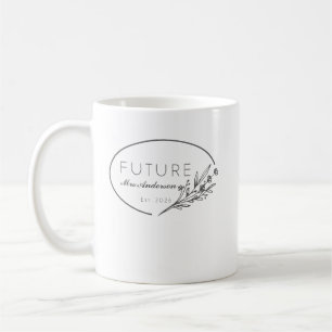 Minimalist Floral Future Mrs. Est 2026 Wedding  Coffee Mug
