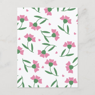 Minimalist floral holiday postcard