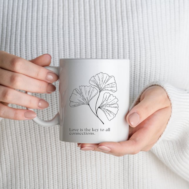 Minimalist Floral | Inspirational Heartfelt Quote Coffee Mug (Creator Uploaded)