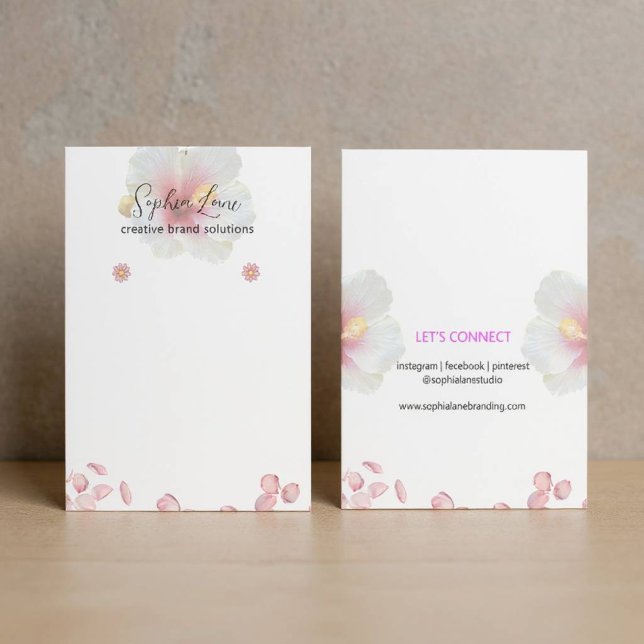 Minimalist Floral Jewellery Display Card Template (Floral Jewelry Display Card)