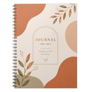 Minimalist Floral Journal | Neutral Notebooke 