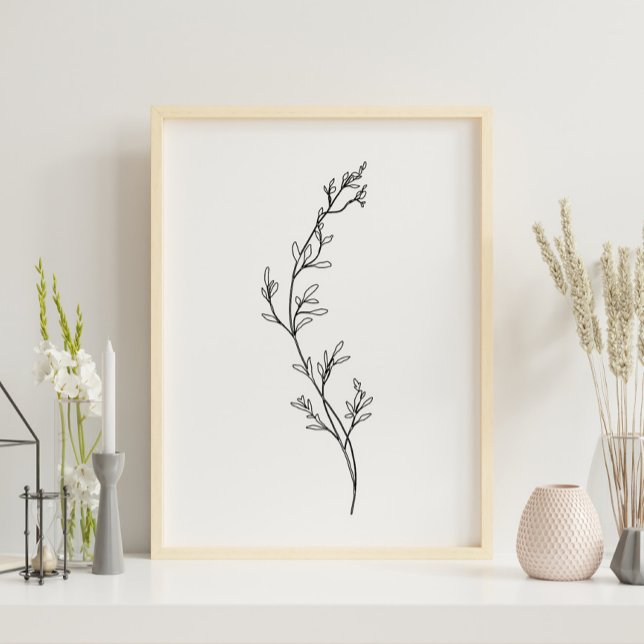 Minimalist Floral Line Art Poster (Creator Uploaded)