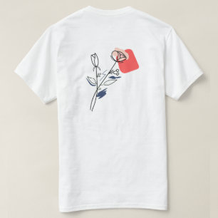 Minimalist Floral Line Art T-Shirt