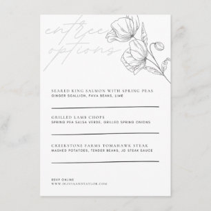 Minimalist Floral - Menu