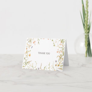 Minimalist, Floral, modern and elegant Thank You Card