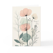Minimalist Floral Mother’s Day Card – She Blooms