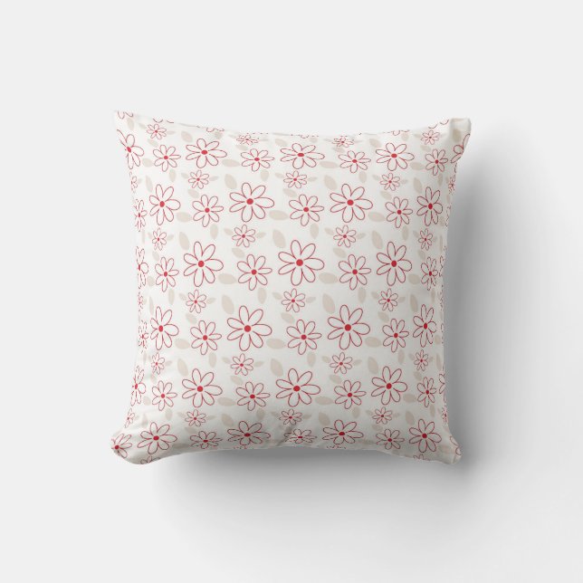 Minimalist Floral Pattern Cushion (Front)