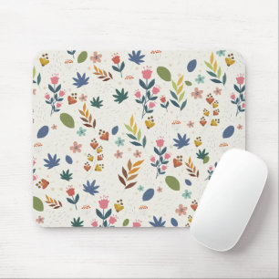 Minimalist Floral Pattern Mouse Pad