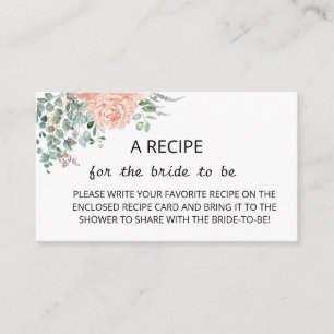 Minimalist Floral Recipe for the Enclosure Card