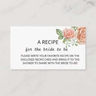 Minimalist Floral Recipe for the Enclosure Card
