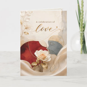 Minimalist Floral Rose Art Card