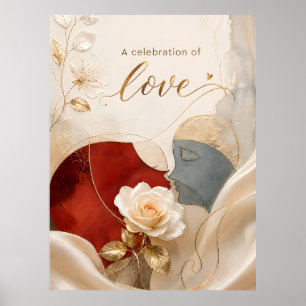 Minimalist Floral Rose Art Poster