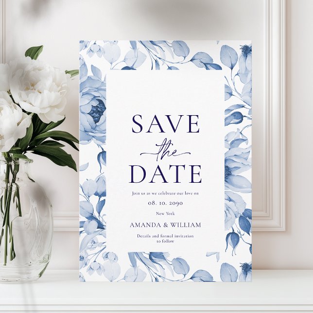 Minimalist Floral Save the Date Invitation (Creator Uploaded)