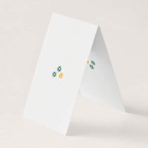Minimalist Floral Tent Card   Elegant Wedding