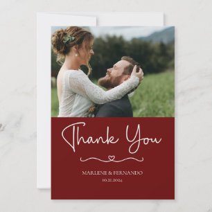 Minimalist Floral Thank you Card