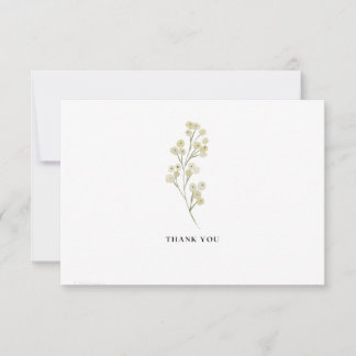 Minimalist Floral Thank You Card