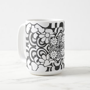 Minimalist Floral Tile Coffee Mug