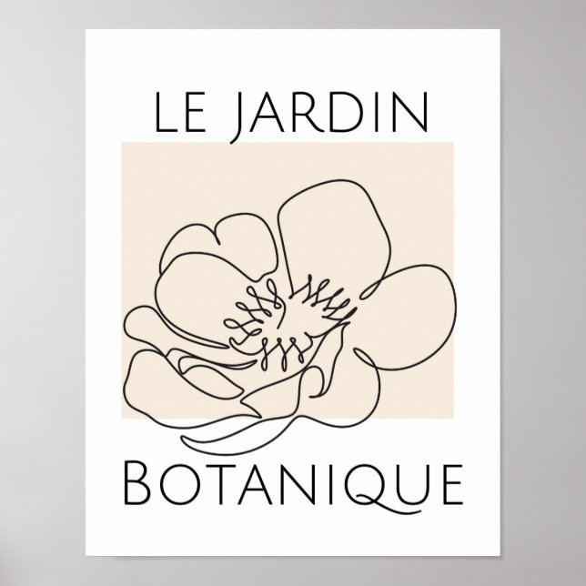 Minimalist Floral Typography Poster (Front)