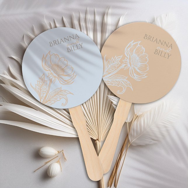 Minimalist Floral Wedding Fan (Creator Uploaded)