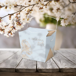 Minimalist Floral Wedding Favour Box