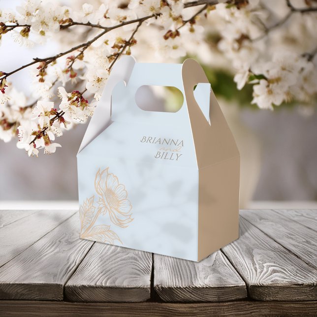 Minimalist Floral Wedding Favour Box (Creator Uploaded)