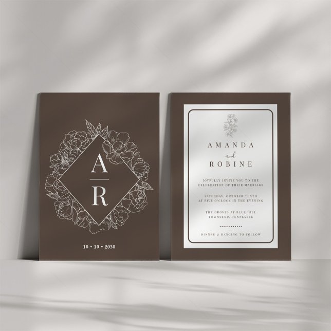 Minimalist Floral Wedding Invitation (Creator Uploaded)