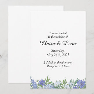 Minimalist Floral Wedding Invitation