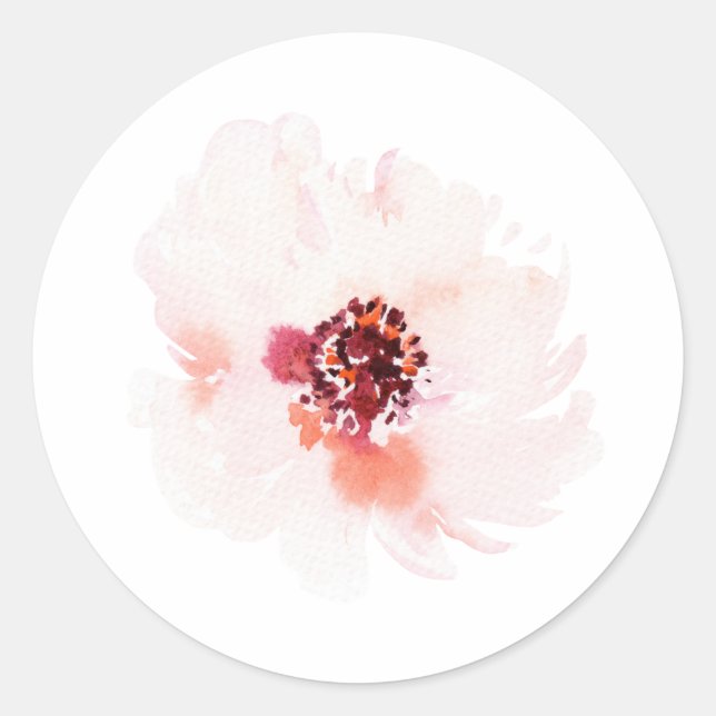 Minimalist Floral Wedding Sticker (Front)