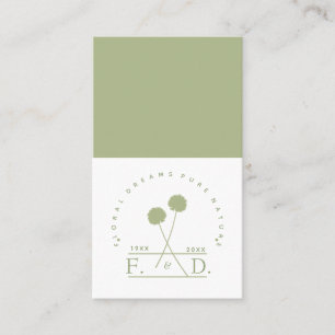 Minimalist Florist Business Business Card
