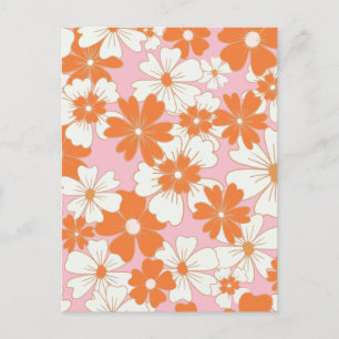 Minimalist flower holiday postcard