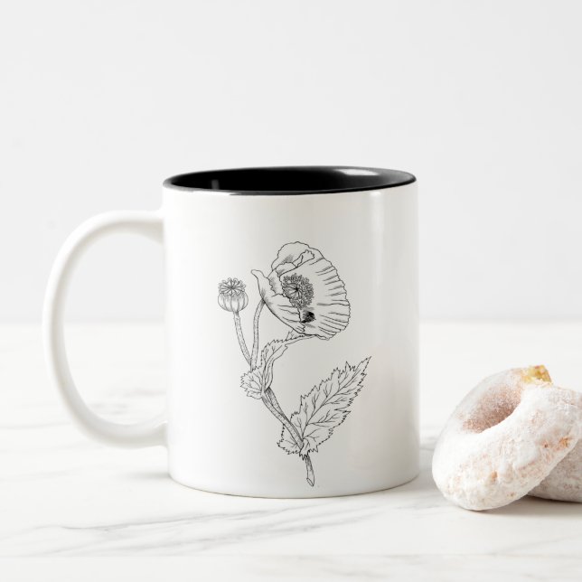 Minimalist Flower Mug (With Donut)